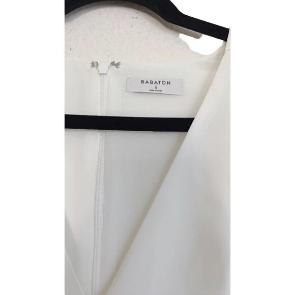 Brand new Aritzia Babaton tie front long sleeve blouse white Small - Picture 3 of 8